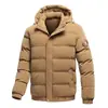 Moda de Comercio Exterior Ropa Acolchada de Algodón con Capucha para Hombre Invierno Nuevo Abrigo de Invierno Engrosado Cálido de Moda Holgada Chaqueta Acolchada de Algodón