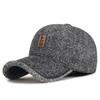 Chapéu de Algodão Masculino para Meia-Idade e Idosos Outono e Inverno à Prova de Vento e Frio Proteção para as Orelhas Chapéu para Pai Idoso Acolchoado com Lã Baseball Cap Espesso Quente