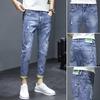 Nuevos Jeans de Hombre 2025 Verano Estilo Coreano Ajuste Delgado Pierna Cónica Pantalones Casuales de Moda para Hombre Pierna Recta Elásticos