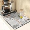 Tapete para cafetera transfronterizo, tapete de encimera de tierra de diatomeas, tapete protector para barra de cocina, tapete aislante lavable, tapete escurridor, mesa absorbente