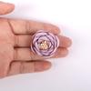 Flor de tela de rosa 3D tridimensional flor de borde quemado accesorios de boda DIY broche zapatos y sombreros accesorios de ropa