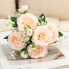 Peônia de Primavera Flor Artificial Peônia Rosa Móveis para Casa Buquê de Casamento Guia de Estrada Decoração de Mesa Buquê