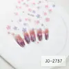 Pegatinas de Manicura Zm New Watercolor Rosa Difuminado Decoración de Flores Coloridas Parches de Uñas Coloridos Populares