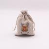 Bolsa de algodón con cordón para Navidad, venta al por mayor, para dulces, bocadillos, manzanas, regalo de Navidad