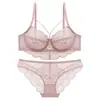 2131 conjunto estilo francês lingerie feminina push up seios grandes sutiã pequeno com aro de aço verão renda sutiã de renda sexy