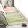 Alfombra Personalizable de Estilo Fresco de Cachemira Sintética para Uso Doméstico, Felpudo Resistente al Desgaste y a la Suciedad para Mesita de Noche, Alfombra Antideslizante de Fácil Cuidado para Dormitorio