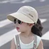 Sombrero de Sol para Niñas Verano Estilo Coreano Visera Abierta Sombrero de Niña Bebé 2026 Nuevo Sombrero de Sol para Niña