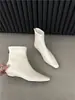 First Encounter Temporada Botines de tacón bajo punta cuadrada para mujer 2026 Otoño Invierno nuevos botines simples para mujer botines cortos Botines franceses ajustados