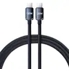 Cable de Datos de Carga Rápida Jingyao 120W Es Adecuado para Apple 15/16 Huawei Cable de Carga Tipo-C de Doble Cabezal 6A Tela Transfronterizo