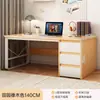 Escritorio doble para computadora, escritorio largo, escritorio de oficina simple para dormitorio, estación de trabajo, escritorio para estudiante para uso doméstico, escritorio de escritura