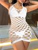 Ropa Interior Sentiment Europea y Americana Sexo Transfronterizo Sentido Cadera Falda Hueco Traje Tentación para Mujer Tirante Transparente Malla K307