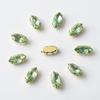 Broca Garra Olho de Boi Quatro Furos Duas Orelhas 6X12 Broca Colorida para Vidro Costura à Mão Acessórios para Arte de Unhas com Strass para Roupas e Joias DIY