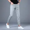 Jeans casual masculino slim fit, comprimento até o tornozelo, tendência outono 2026 nova coleção