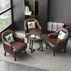 Sillón de Cuero para Persona Perezosa, Artesanía en Cuero, Silla Sofá Simple, Balcón, Dormitorio, Sala de Estar, Hotel, Oficina, Apartamento Pequeño, Ocio, B&B, Sofá