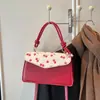 Bolso Cuadrado Pequeño Fresco y Dulce al por Mayor para Mujer, Bolso de Hombro con Estampado y Bloques de Color Nuevo Invierno 2025, Bolso Cruzado de Moda