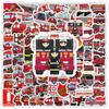 100 pegatinas de dibujos animados de coches de bomberos, estilo ins, creativas, decorativas, para cuadernos, papelería, cuentas de mano, pegatinas DIY, venta al por mayor