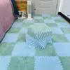 Tapete Casa Quarto Quadrado Completo Costura Tapete Piso Mat Superfície Peluda Espuma Eva Tapete de Costura