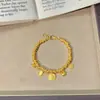 Banho de Ouro Real, Forte Retenção de Cor, Técnica Antiga de Ouro de Areia, Pulseira do Deus da Fortuna Gordo, Novo Estilo Chinês, Tendência Nacional, Pulseira de Design de Nicho