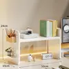 Estante de Almacenamiento de Tablero Perforado para Escritorio Estante de Libros para Escritorio de Dormitorio Escritorio para Estudio en Casa Escritorio de Oficina Estante de Exhibición de Almacenamiento Multicapa
