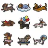 Patches Bordados de Cachorro Fofos, Costuráveis e Termocolantes, para Jaquetas Jeans / Decorações de Uniforme Escolar