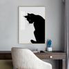 Comercio exterior moderno nórdico dibujos animados gato blanco y negro animal sala de estar póster dormitorio lienzo pintura decorativa núcleo colgante pintura