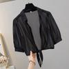 Verão xale pequeno mulheres colocação exterior colocação Sling saia verão Chiffon Top curto protetor solar Cardigan camisa jaqueta fina