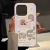 Funda Temática de Oso con Atmósfera Morada Adecuada para iPhone 17 Pro Max, Funda de Teléfono Apple 16 Mate con Agujero Grande, 14/15 Simple X