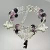 Custo-Benefício Atacado Popular Estilo Fada Doce Pulseiras Rosa e Roxas Luxo Leve Estilo Menina Pulseiras para Melhores Amigas Presentes para Barracas