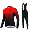 Nova camisa de ciclismo 2023 manga longa com fleece, traje de ciclismo fino, equipamento para ciclismo de estrada e mountain bike