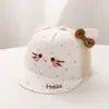 Gorro de Bebé Lindo Gato de Dibujos Animados Orejas Protección para los Oídos Gorra de Béisbol para Niñas Primavera Verano Protección Solar Visera Lazo