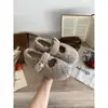 Sapatos Mary Jane Franceses Estampa de Leopardo com Solado Macio, Couro Macio, Sapatos Quadrados de Camurça Retro Primavera e Inverno 2025, Combinados com Saias, Sapatos Individuais Forrados com Lã, Modernos