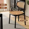 Silla de plástico estilo mimbre con respaldo, diseño nórdico, adecuada para uso doméstico, silla de comedor apilable, ideal para apartamentos pequeños, comedor, uso en exteriores y ocio