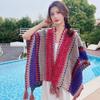 Chal Capa de Estilo Étnico para Mujer en Otoño e Invierno, Adecuado para Viajes y Fotografía en Yunnan, Abrigo Capa, Manta Chal, Chaleco Pequeño