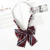Corbata Jk Borgoña para Mujer, Estilo Japonés, Rayas, Fácil de Usar, para Fotos de Graduación, Toga de Licenciatura, Accesorio de Uniforme Escolar