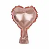 Globos de Papel de Aluminio de 10 Pulgadas en Forma de Corazón y Cinco Estrellas Suministros para Fiesta de Cumpleaños Boda Decoraciones Inflables Oro Rosa Navidad