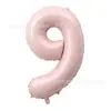 Globos de Foil Número Rosa Bebé de 32 pulgadas Tamaño Mediano Versión Americana Globos Azul Bebé Decoración de Escena para Fiesta de Primer Cumpleaños de Bebé