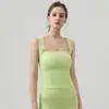 Coletes de Yoga Quadrados Coloridos Contrastantes Femininos Primavera Sem Mangas Com Bojo Integrado Slim-fit Cobertura do Peito Sutiã Esportivo Colete Roupa de Yoga