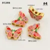 Plata S925 Chapada en Oro Goteo de Aceite Tubo Dorado Trébol de Cuatro Hojas Ruyi Mariposa Flor Cuentas DIY Collar Tejido a Mano Joyería