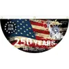 Aniversario 250 de América Fondo de EE. UU. Bandera en Forma de Abanico Banner Semicircular para Interiores y Exteriores