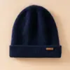 Novo Chapéu de Lã 100% Caxemira Quente de Inverno para Homens e Mulheres, Chapéu de Tricô Lã, Chapéu Casual, Chapéu Frio para Exterior
