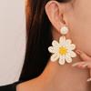 Pendientes Tejidos a Mano de Pétalos de Flores Dulces de Principios de Primavera, Pendientes de Alta Gama Modernos, Frescos, Versátiles y Elegantes para Mujer