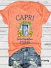 Amazon comercio exterior transfronterizo patrón CAPRI ITALIA nuevo camiseta de moda de manga corta para mujer para mujer en stock al por mayor