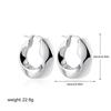 Pendientes de Aro de Oro de 18 Quilates Transfronterizos Europeos y Americanos Aro Simple Retorcido Aro Geométrico Brillante Pendientes Retro Bv