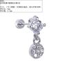 Pendientes de Diamante Simples Japoneses y Coreanos Más Vendidos Joyería Lujo Ligero Zircón Super Brillante Pendientes de Acero de Titanio para Mujer Venta Directa de Fábrica Venta al por Mayor