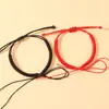 Cuerda de Mano Semi-acabada Nudo de Diamante Tejido a Mano Cuerda Roja DIY Pulsera Semi-acabada de Cuentas Oro Duro Hebilla de Seguridad