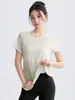 Roupas de Yoga Finas de Manga Curta para Mulheres no Verão, Tamanhos Grandes Tops para Treinamento de Corrida Esportiva Tênis Pilates, Roupas de Academia para Usar por Cima