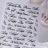 Pegatinas de Uñas Inglesas Florales Estilo Europeo y Americano, Sencillas y Versátiles Negras y Blancas Florales Inglesas Pegatinas de Uñas DIY, Modelo Sl