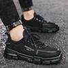 Zapatos de Trabajo Ligeros Antideslizantes para Hombre para Exteriores, Tenis Negros Resistentes al Desgaste, Zapatos de Protección Laboral Transpirables Casuales Deportivos de Moda