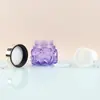 Botella de vidrio para crema con forma de diamante, tarro de crema, portavelas, tarro de miel 100g, material de embalaje de botella de vidrio para cuidado de la piel