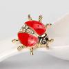 Broche de Animales de Aleación Estilo Coreano, Broche de Mariquita de Siete Estrellas con Pedrería, Accesorios para Ropa, Pin de Solapa Anti-Exposición, Al por Mayor en Stock